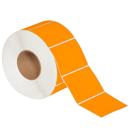 4 x 3" Fluorescent Orange Thermal Transfer Labels